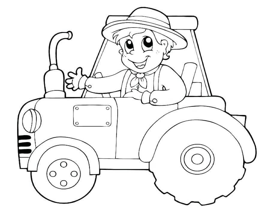 894x702 Coloring Pages Tractors Tractor Coloring Pages Printable Tractor