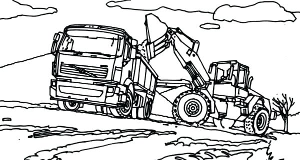 600x321 Tractor Trailer Coloring Pages