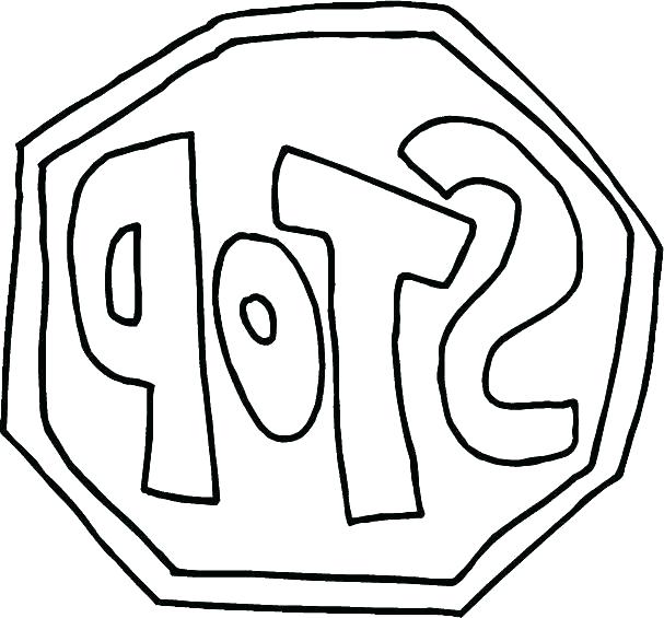 607x565 Road Sign Coloring Pages Safety Signs Colouring Pages Click To See