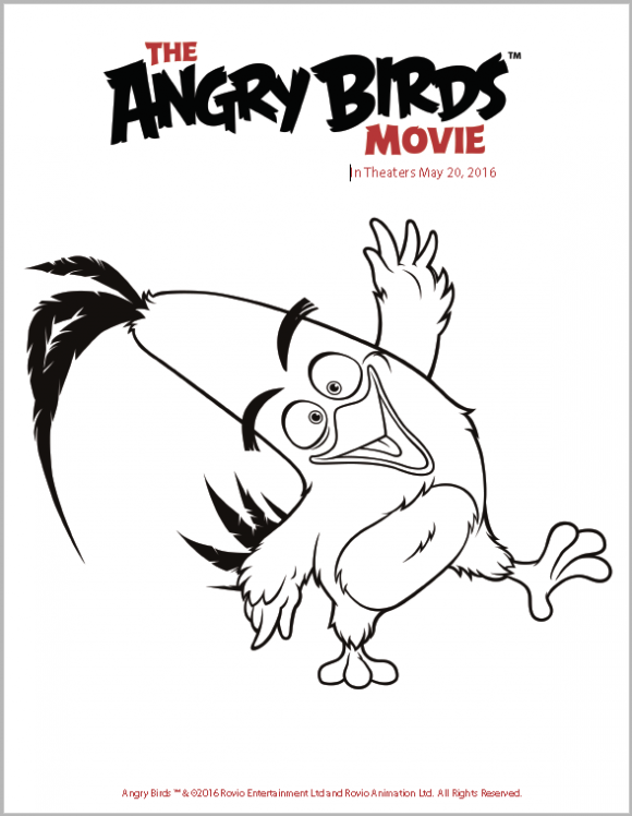 580x748 The Angry Birds Movie Trailer Coloring Pages And Activity Sheets