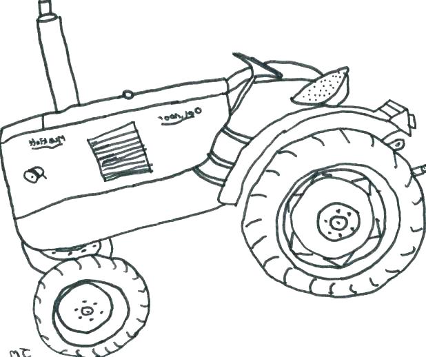618x518 Coloring Book Tractor