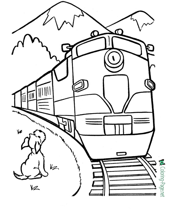 670x820 Train Coloring Pages For Kids