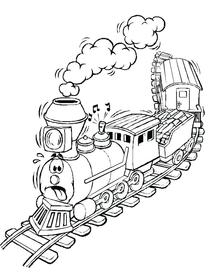 718x957 Freight Train Coloring Pages
