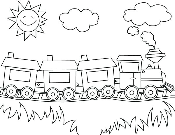 600x461 Train Coloring Pages Printable Professional