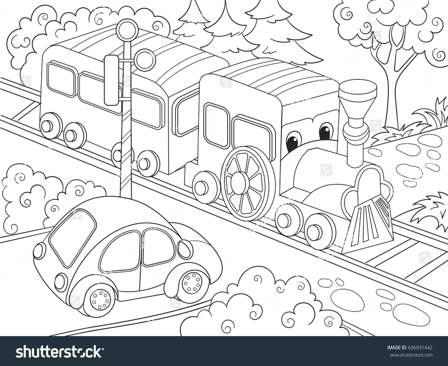 1500x1225 Printable Cars Coloring Pages Pixar Cartoon Train Car Book Stock
