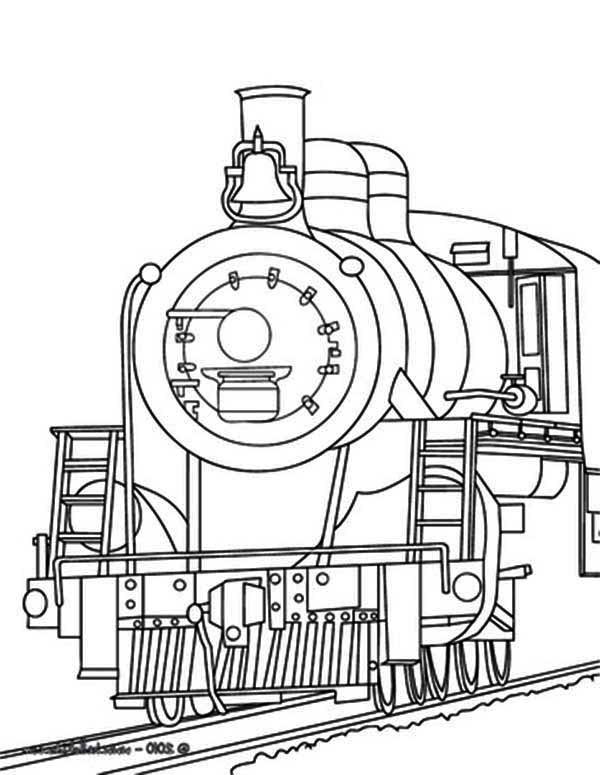 600x775 Steam Train Coloring Page For Kids