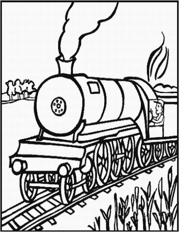 612x792 Free Printable Train Coloring Pages For Kids