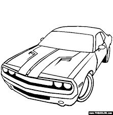 222x227 Dodge Challenger Coloring Page