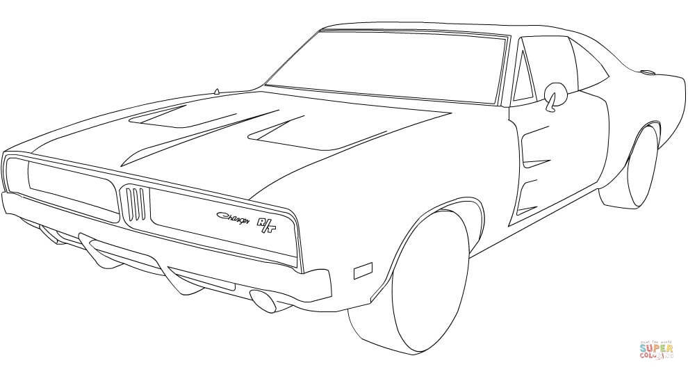 990x538 Dodge Charger Rt Car Coloring Page