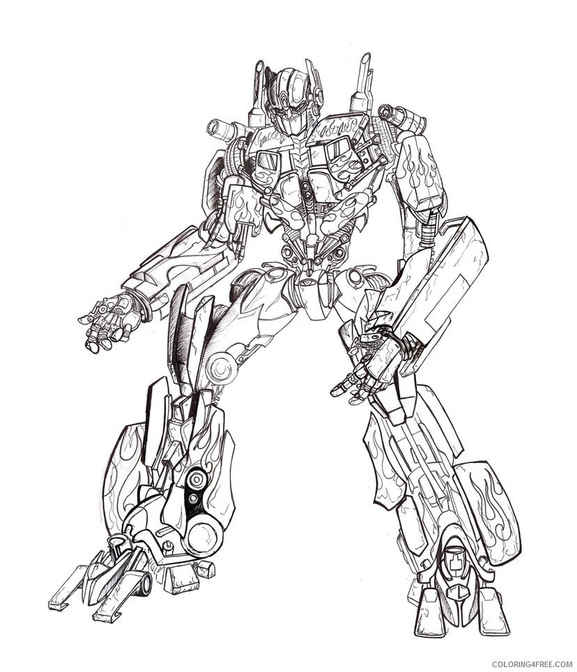 828x965 Transformer Coloring Pages Optimus Prime