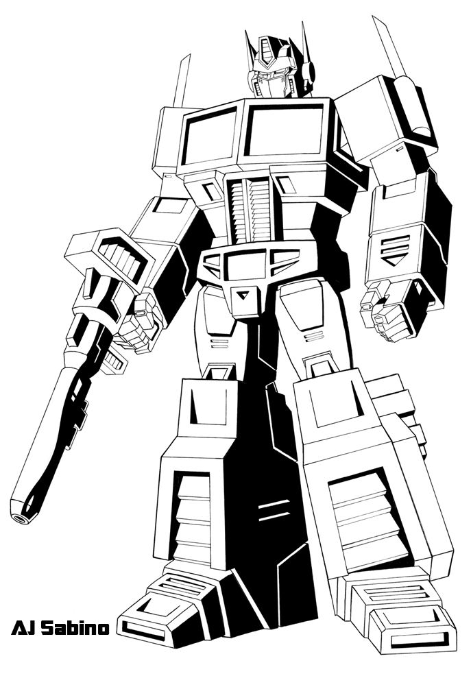 687x986 Optimus Prime Coloring Page Transformers Transformers