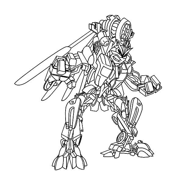 600x600 Cartoon Transformers Bumblebee Coloring Page