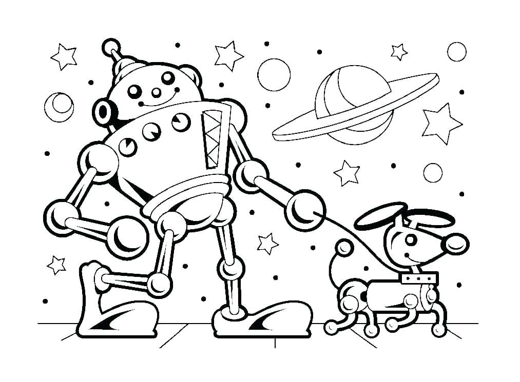 1013x745 Robots Coloring Pages Robot Coloring Pages A Robot Coloring Pages