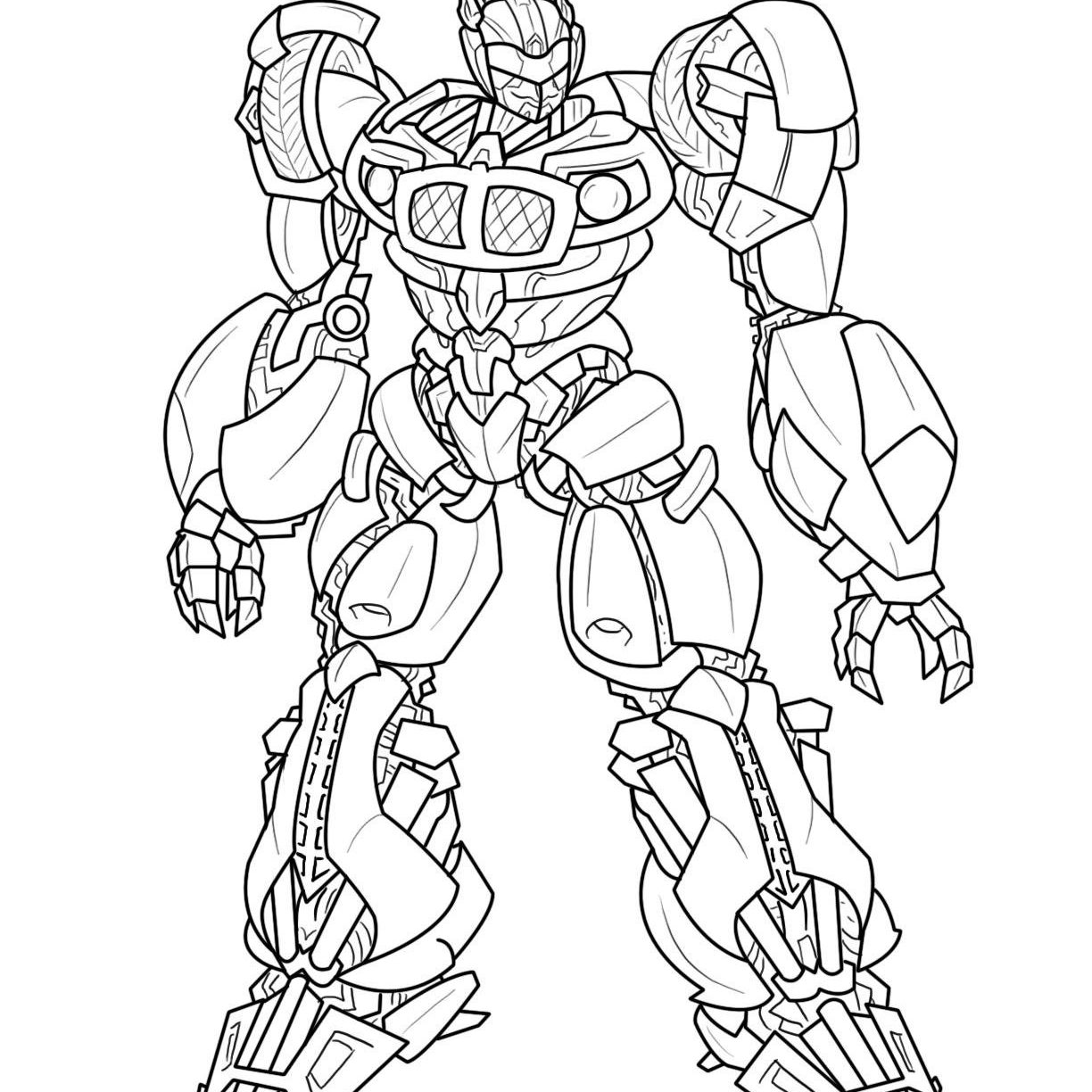 1224x1224 Beautiful Bumblebee Transformer Coloring Page About Transformers