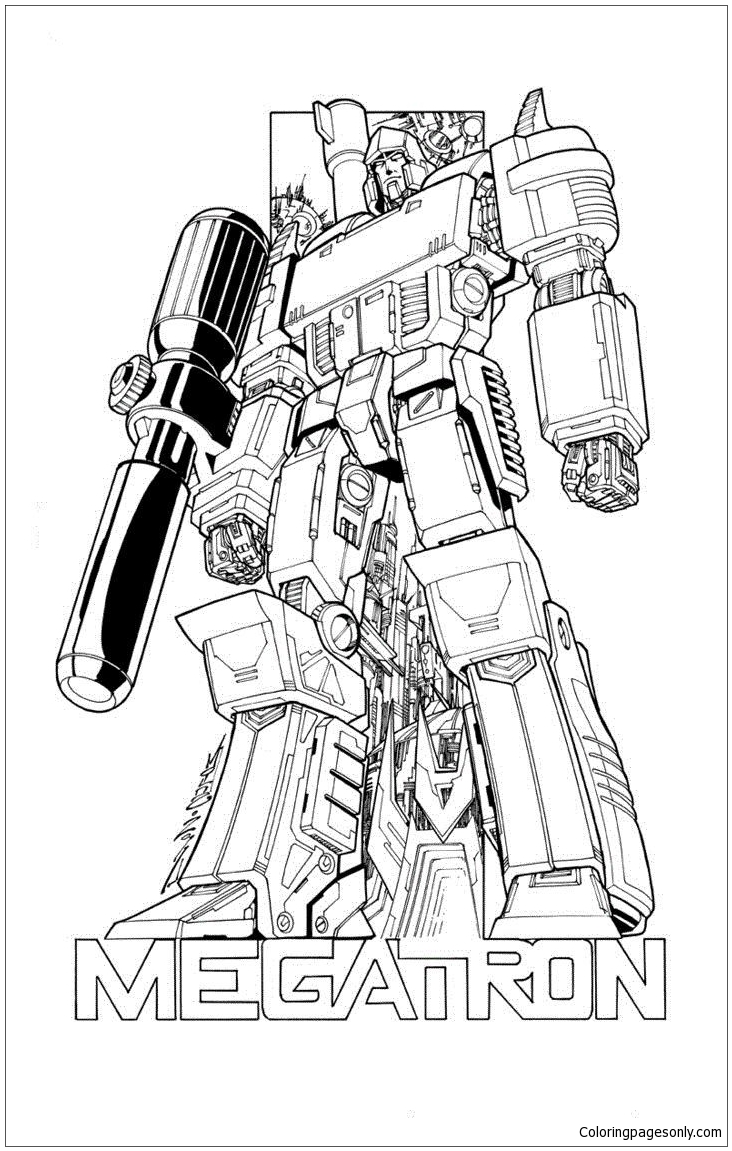 732x1151 Transformers Megatron Coloring Page