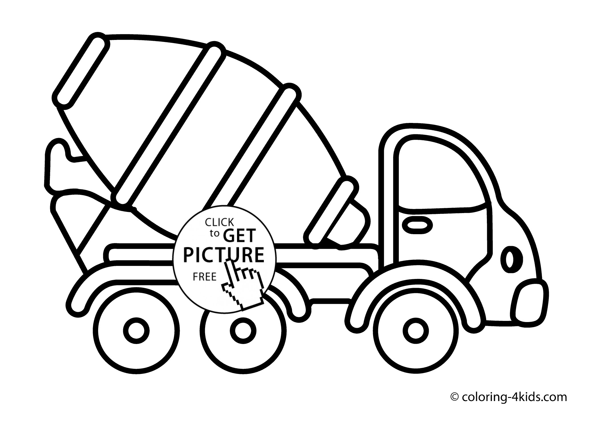 2079x1483 Coloring Pages Of Trucks New Cement Mixer Truck Transportation