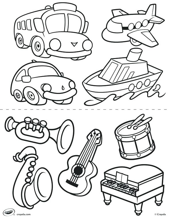 589x762 Transportation Coloring Pages Preschool Well Pictures