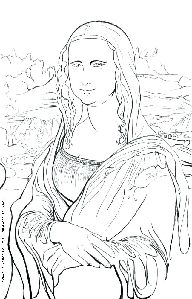 643x1000 Artistic Coloring Pages Famous Artwork Coloring Pages Coloring