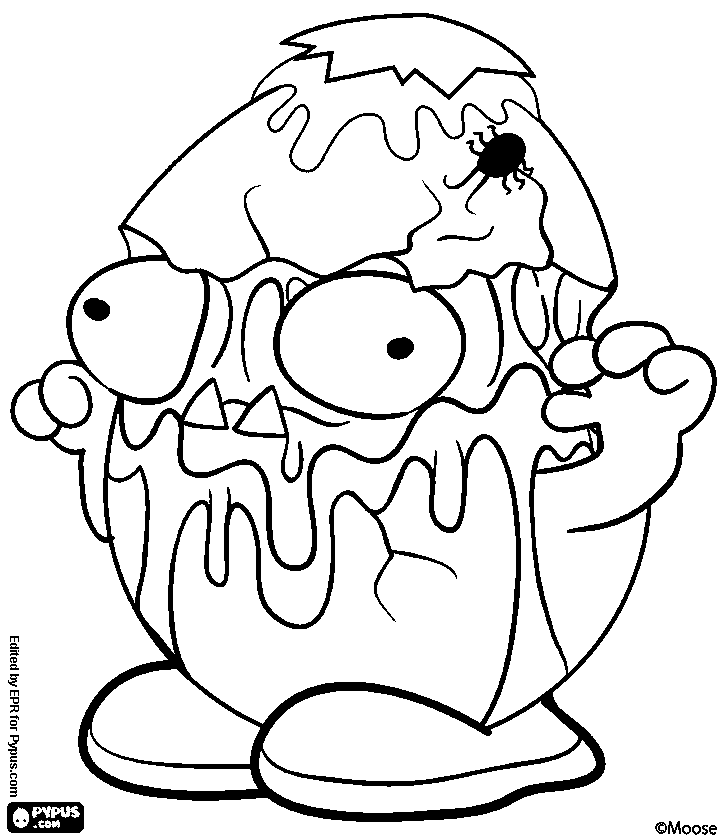 726x840 Trash Pack Coloring Pages Garbage Egg
