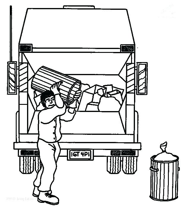 619x697 Dump Truck Coloring Page Coloring Pages Garbage Truck Appealing