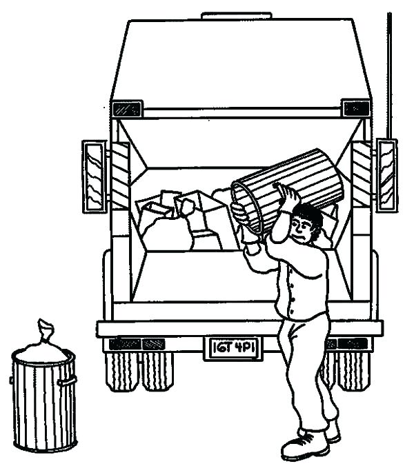 600x676 Dump Truck Coloring Page Garbage Truck Coloring Page Garbage Truck