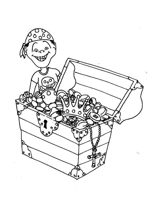 600x849 Open Treasure Chest Coloring Pages