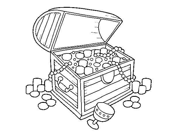 600x470 Treasure Chest Coloring Pages