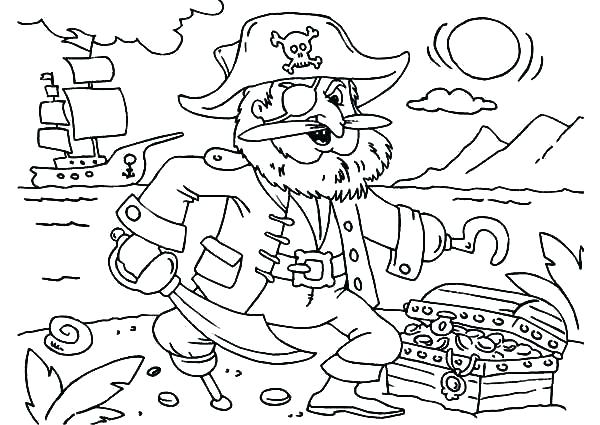 600x425 Treasure Coloring Pages Coloring Pages And The Pirates Treasure
