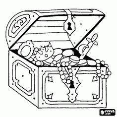 236x236 Very Attractive Design Treasure Coloring Pages Map Chest Island