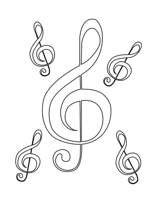 600x777 Mother Of Treble Clef Coloring Page