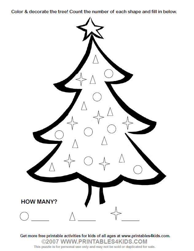 632x818 Christmas Tree Coloring Page Printables For Kids Free Word