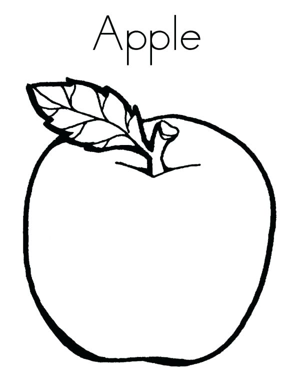 600x776 Coloring Page Of An Apple