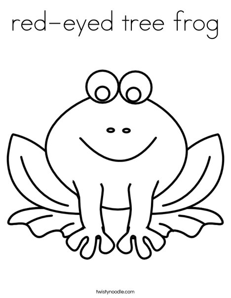 468x605 Red Eyed Tree Frog Coloring Page