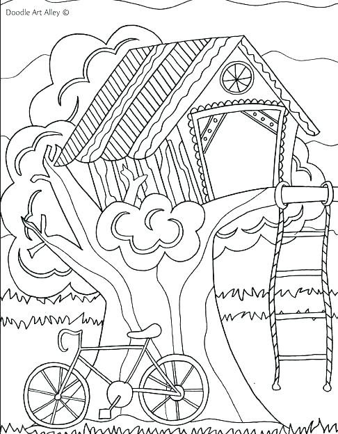 486x624 Gingerbread House Coloring Pages Printable