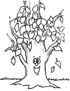 236x305 Fall Tree Coloring Page Fall Trees, Crayons And Journal