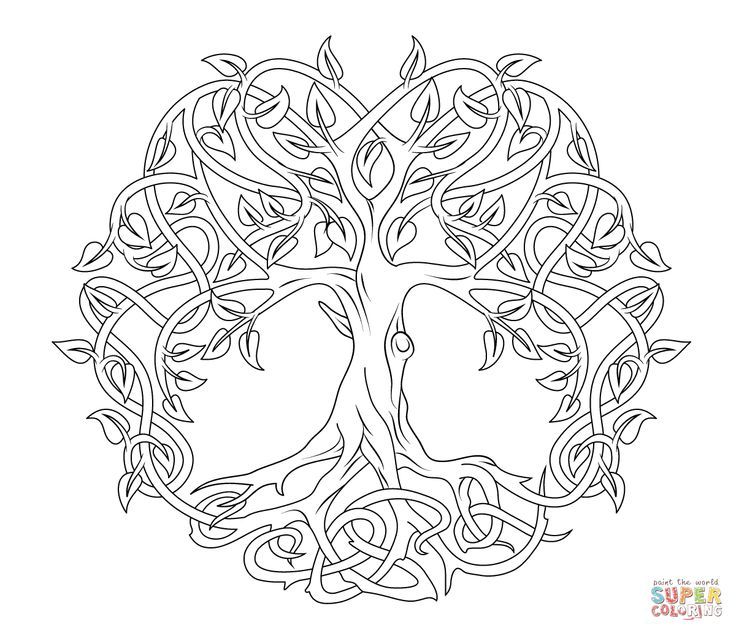 736x633 Celtic Tree Of Life Coloring Page Coloring