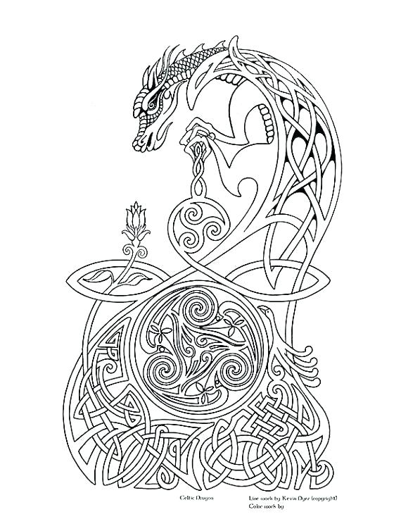 570x737 Celtic Coloring Pages