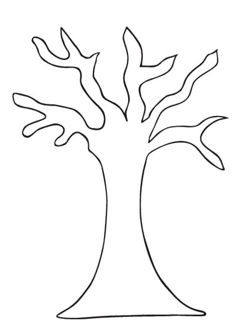 500x675 Tree Pattern Without Leaves Coloring Page Tree