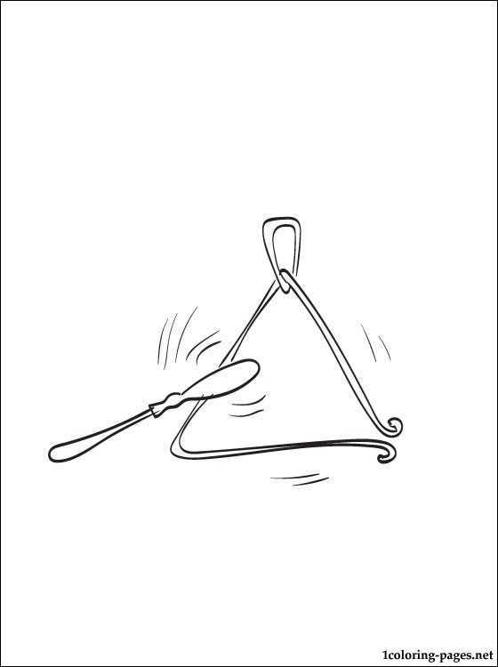 560x750 Triangle Instrument Coloring Page Coloring Pages