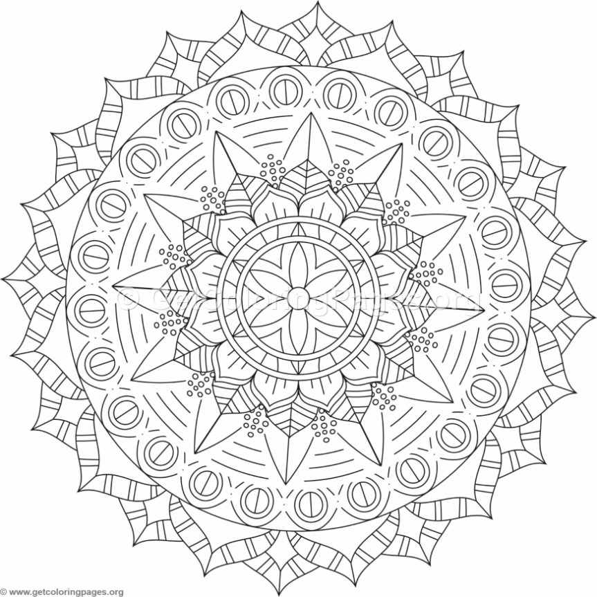 863x863 Tribal Mandala Coloring Pages