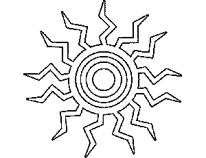 300x231 Tribal Sun Coloring Page