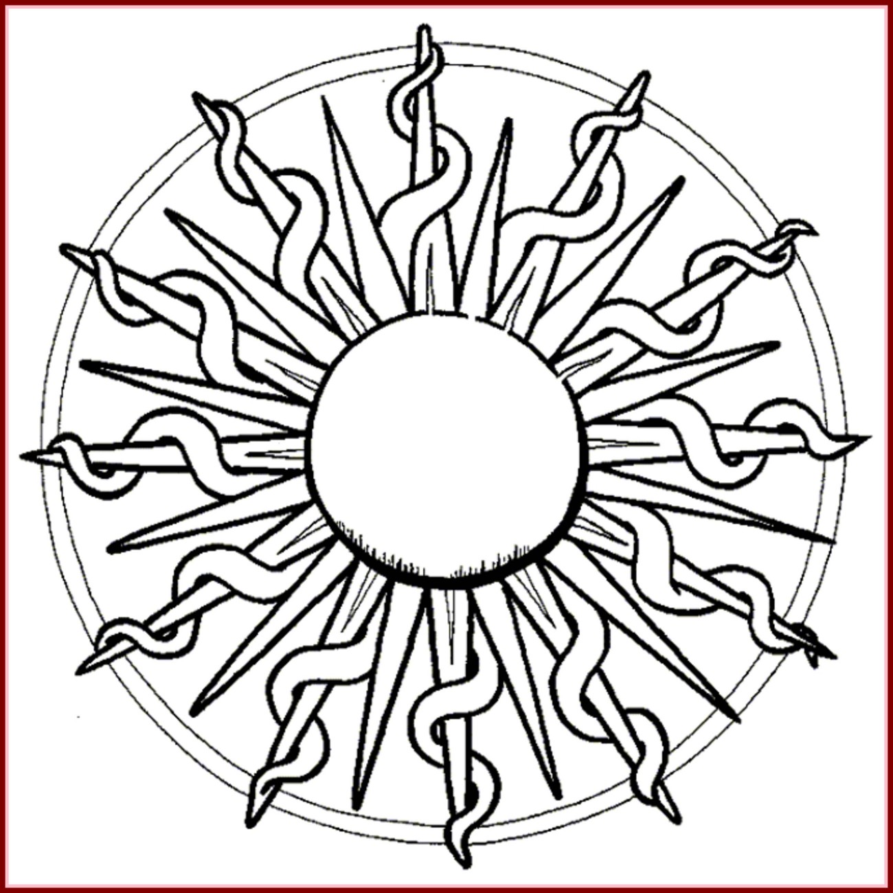 1300x1300 Tribal Flower Coloring Pages