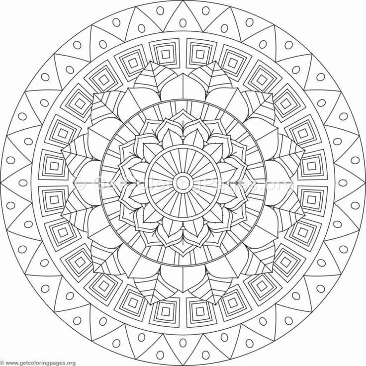 736x736 Tribal Mandala Coloring Pages