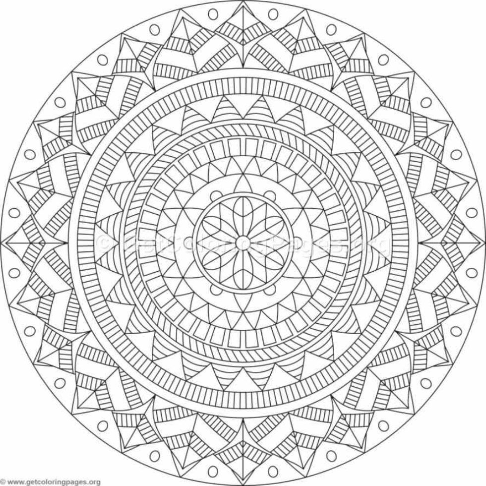 980x980 Tribal Mandala Coloring Pages