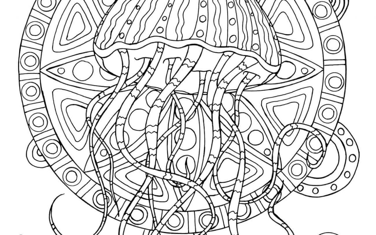 1280x800 Coloring For Kids Pages Jellyfish Fantastic Spongebob Preschool