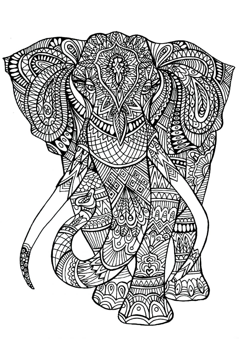 960x1362 Freetable Elephant Coloring Pages For Kids Image Inspirations