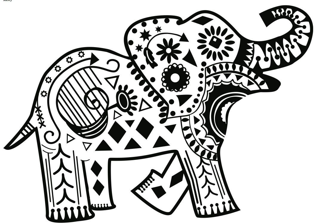 1062x751 Elephant Coloring Pages For Adults