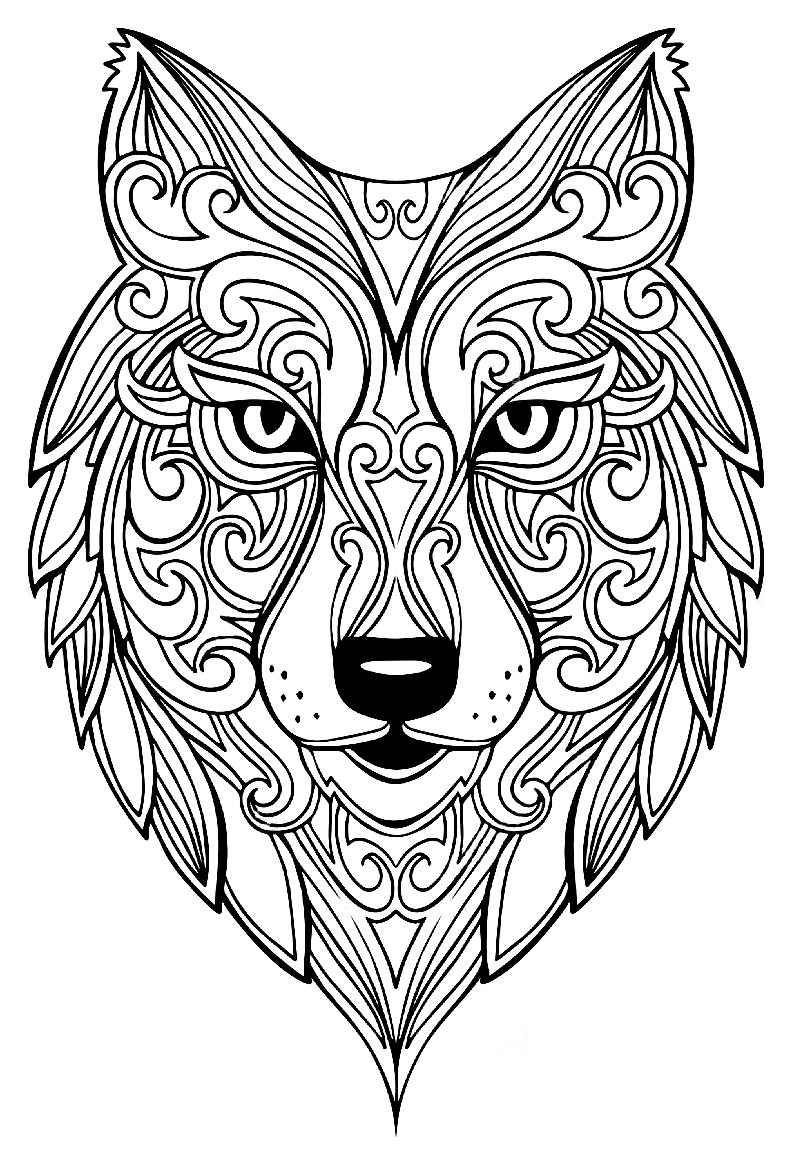 793x1171 Wolf Coloring Pages For Adults Gallery