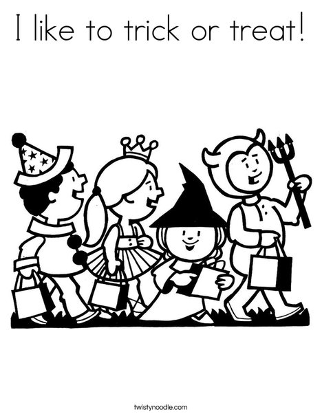 468x605 I Like To Trick Or Treat Coloring Page