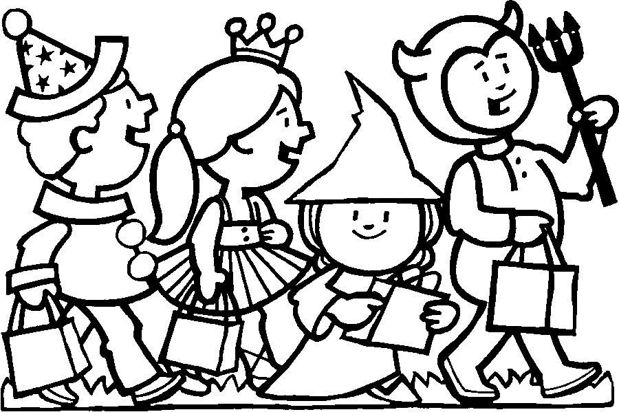 900x599 Trick Or Treat Coloring Pages